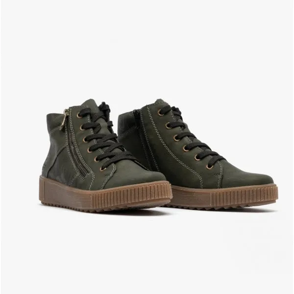 Rieker M6434-54 Womens Ankle Boots Forest