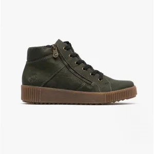 Rieker M6434-54 Womens Ankle Boots Forest