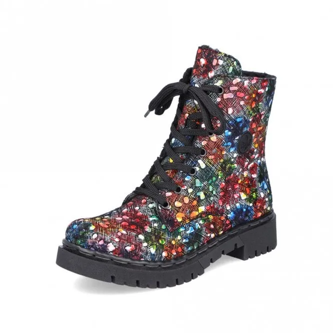 Rieker Y2440-90 Womens Boots Black Multi