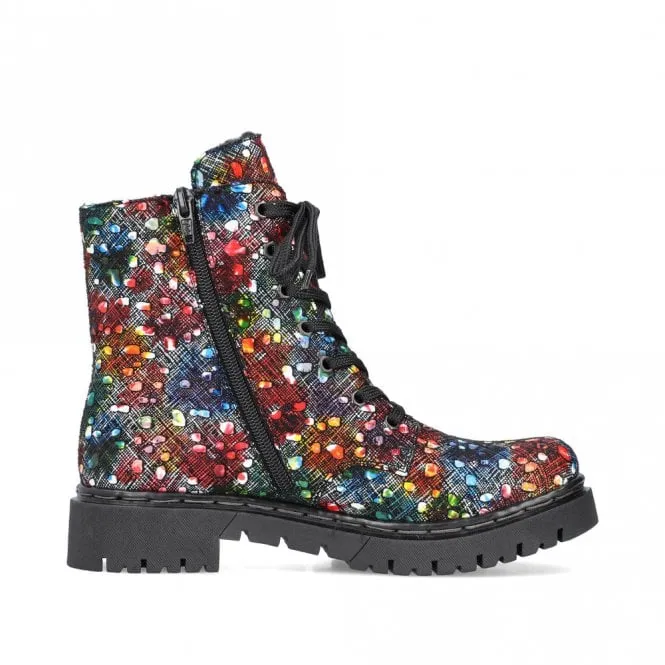 Rieker Y2440-90 Womens Boots Black Multi