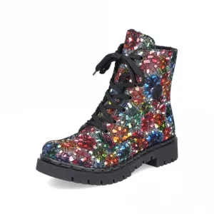 Rieker Y2440-90 Womens Boots Black Multi