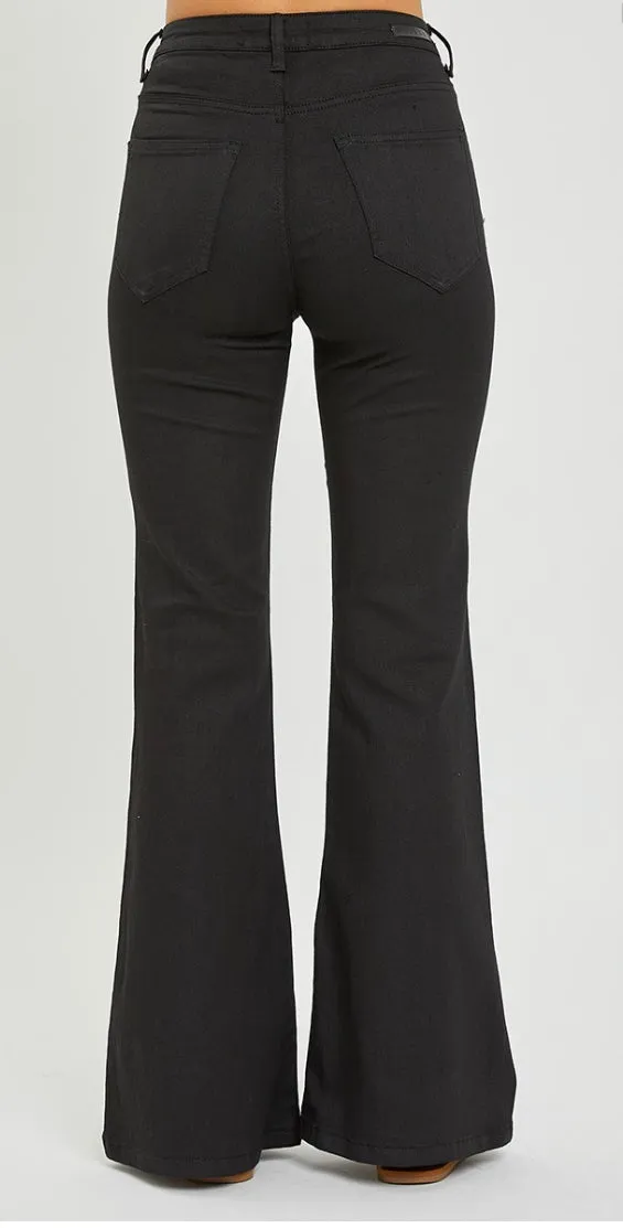 Risen Coated Flare Jeans-Judy Blue