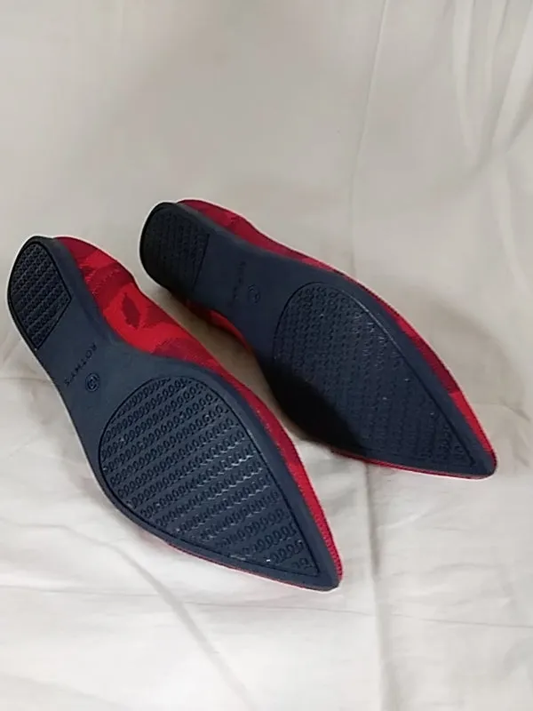 Rothy’s The Point Women's Size 7.5 US Red Camo Slip On Ballet Flat Shoes