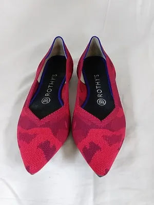 Rothy’s The Point Women's Size 7.5 US Red Camo Slip On Ballet Flat Shoes