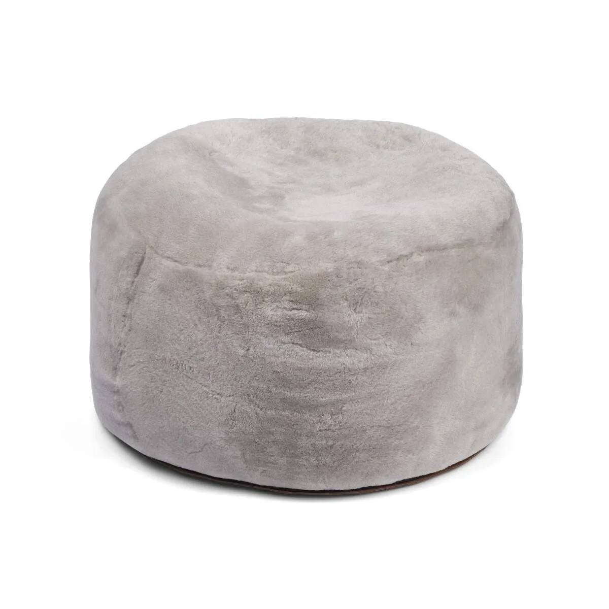 Round Moccasin Pouf | D22x14 in