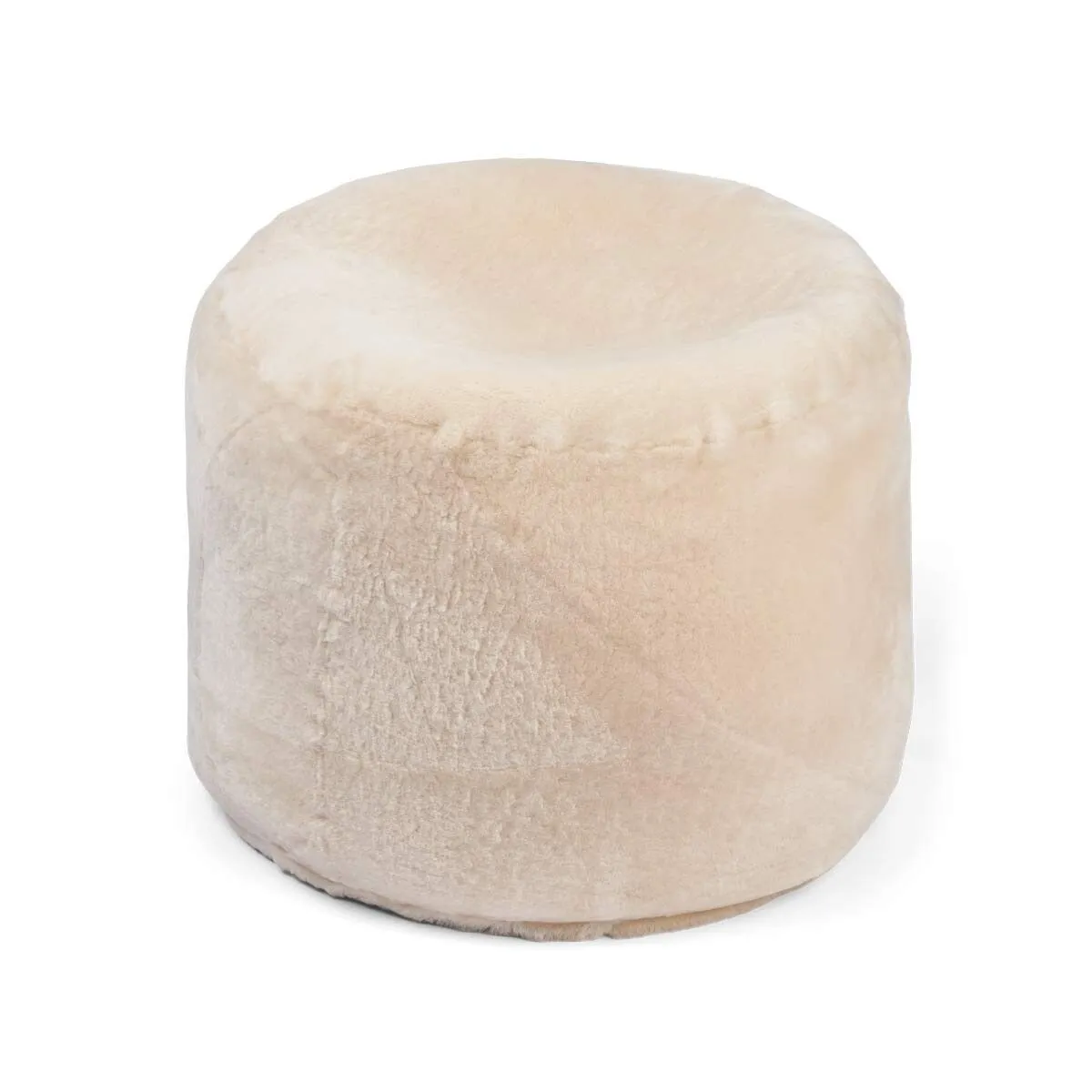 Round Moccasin Pouf | D22x14 in