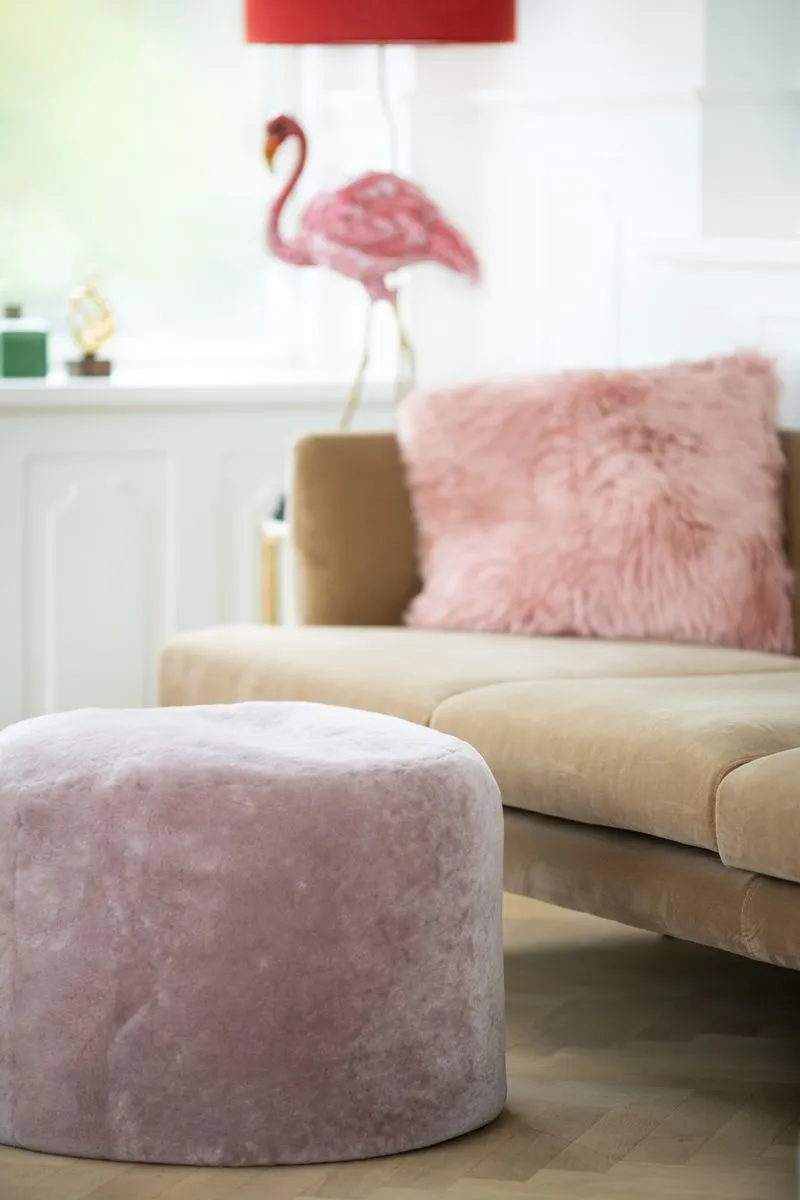 Round Moccasin Pouf | D22x18 in