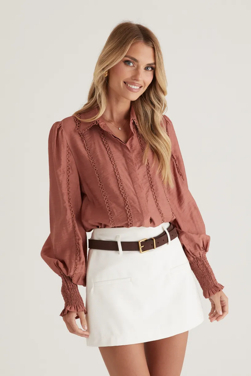 Roxanne Shirt - Rust