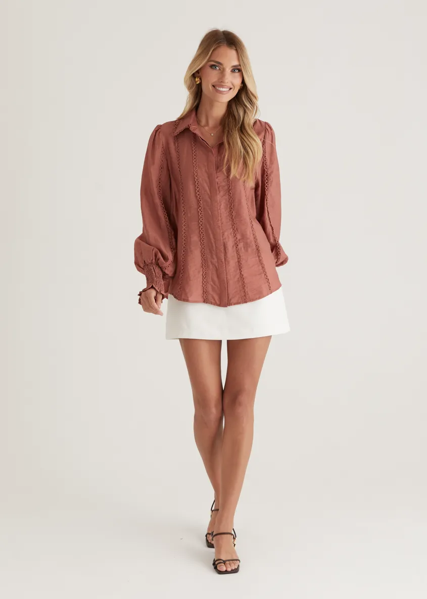 Roxanne Shirt - Rust