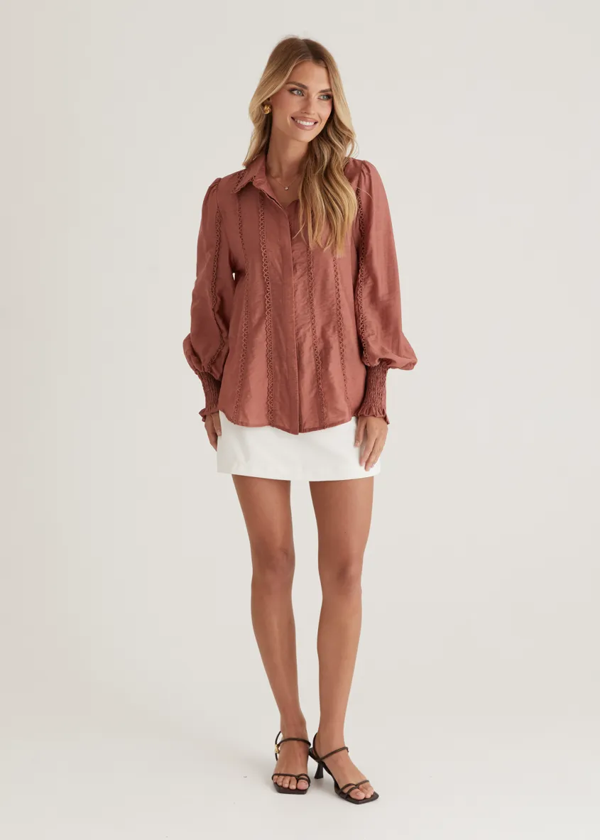 Roxanne Shirt - Rust