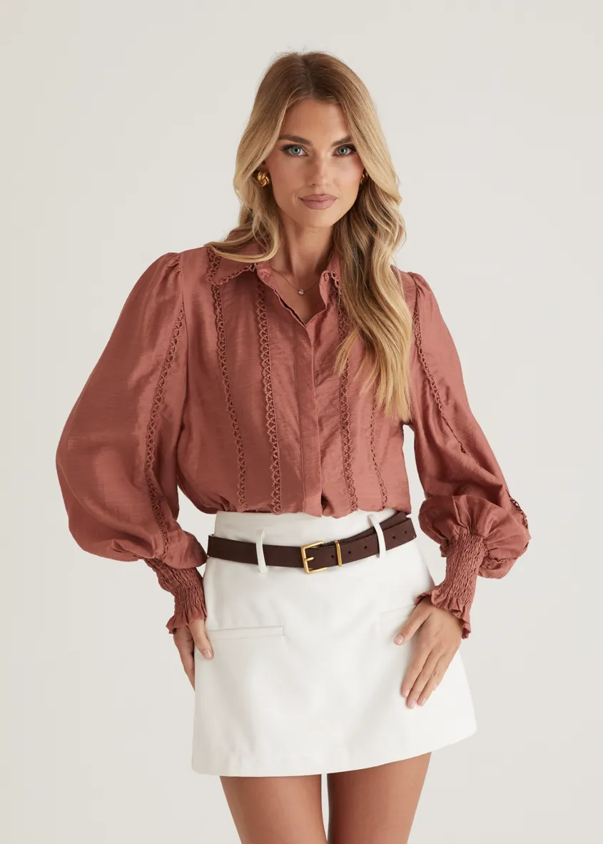 Roxanne Shirt - Rust