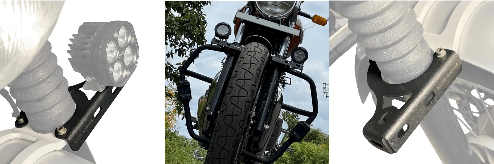 Royal Enfield Interceptor 650 Auto Engina fog light mount