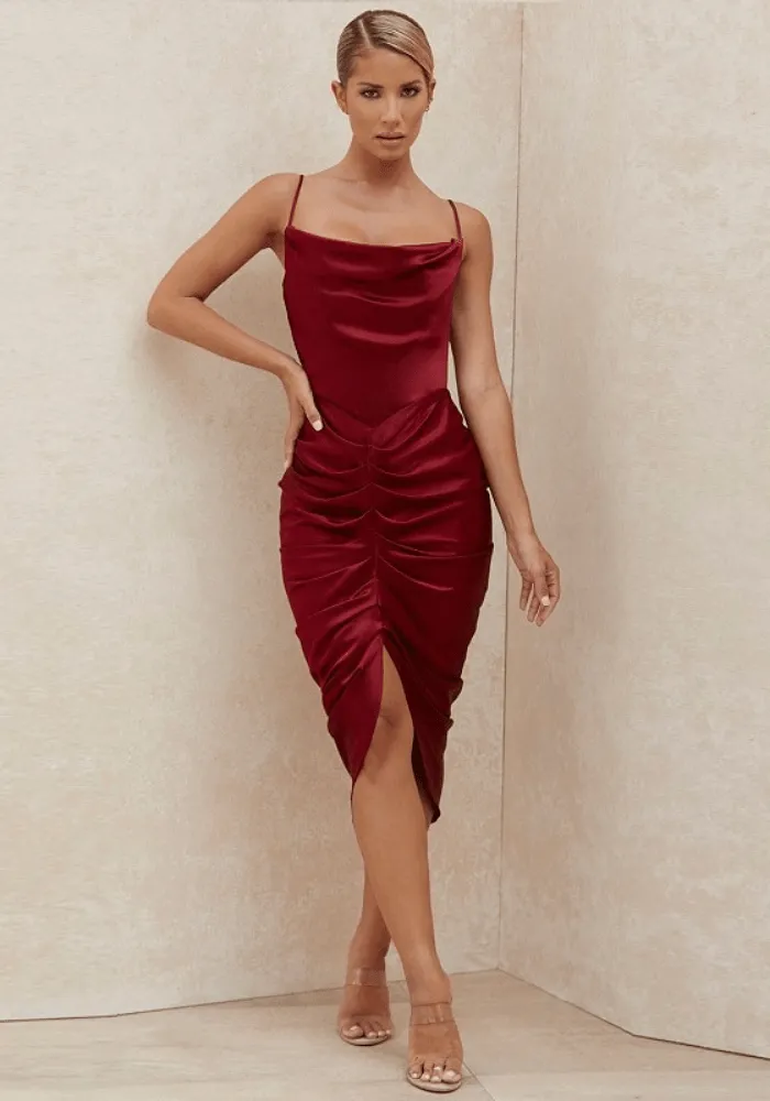 Ruched Midi Dress