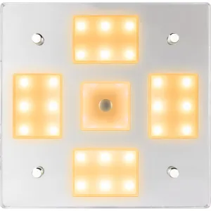Sea-Dog Square LED Mirror Light w/On/Off Dimmer - White  Blue [401840-3]
