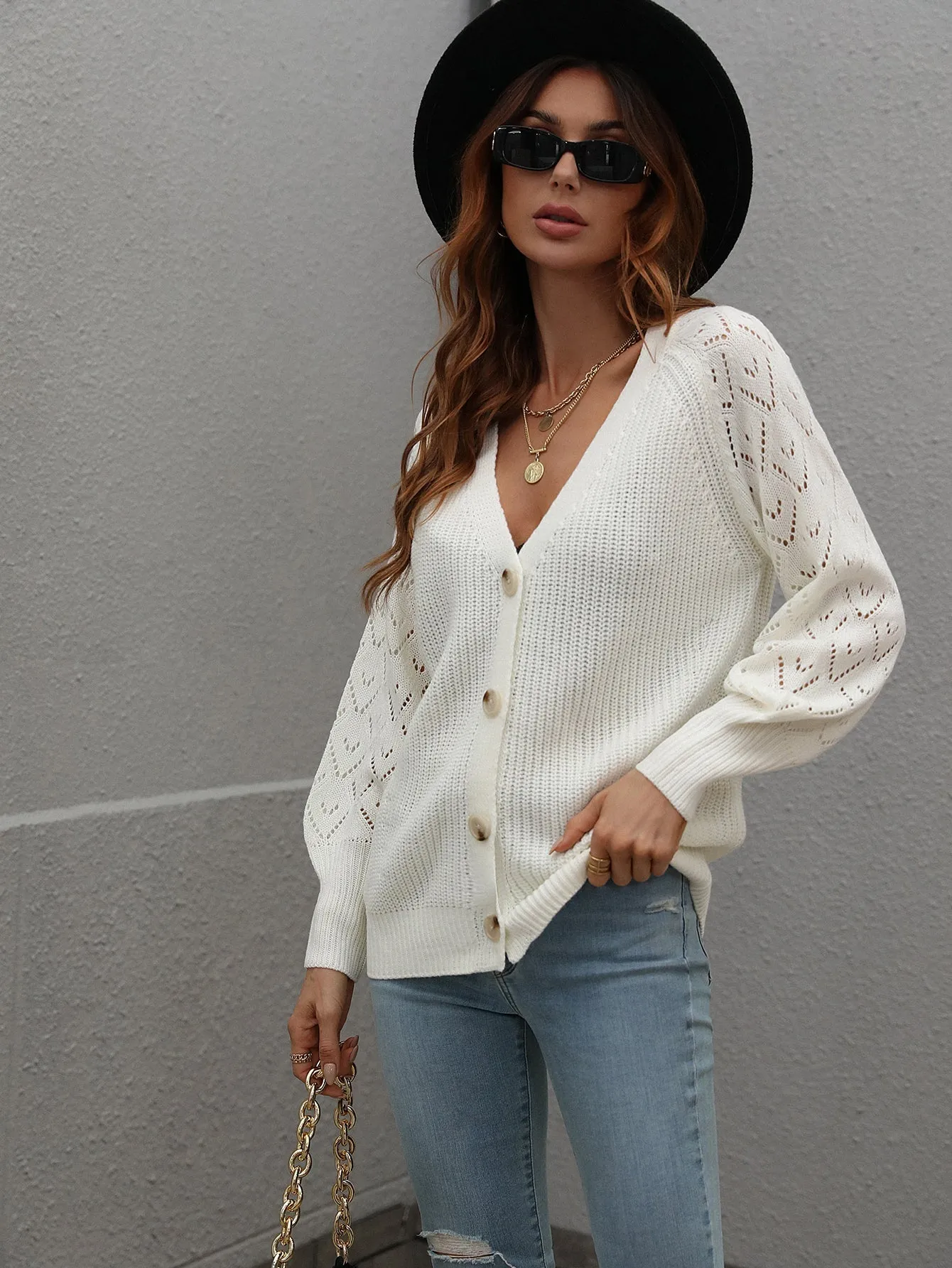 Shantall Knit Cardigan - Cream
