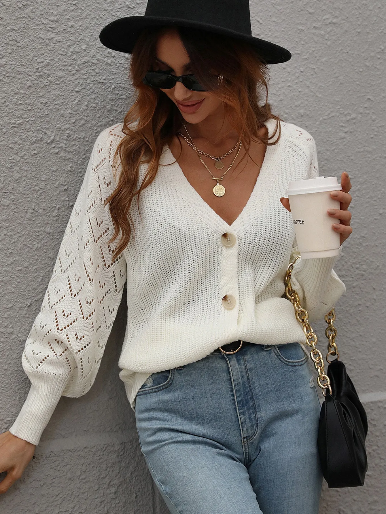 Shantall Knit Cardigan - Cream