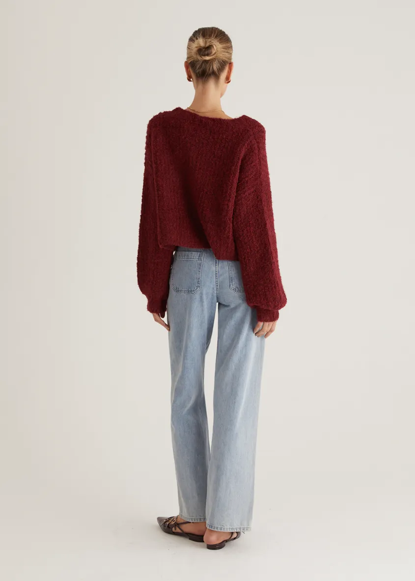 Shelby Cardigan - Wine