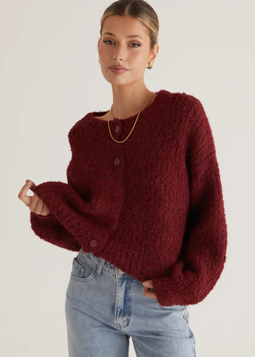 Shelby Cardigan - Wine