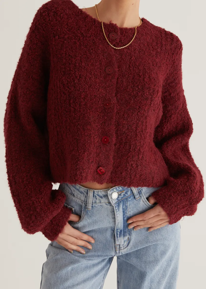 Shelby Cardigan - Wine