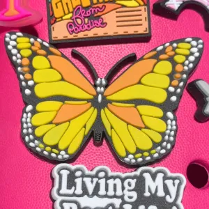 SHOE CHARMS - YELLOW BUTTERFLY