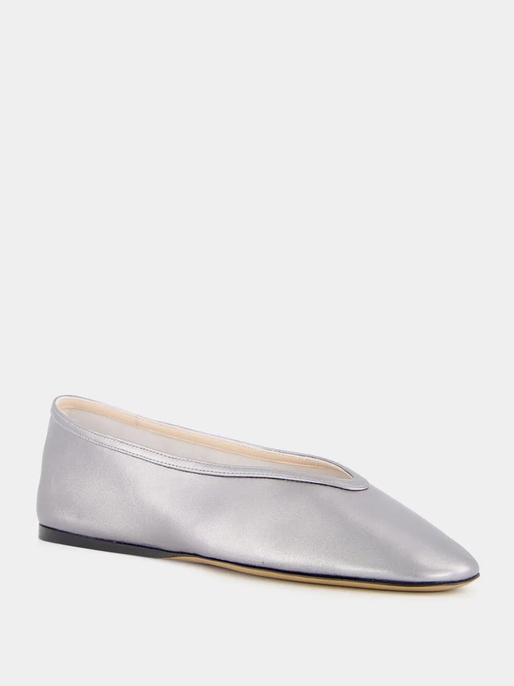 Silver Leather Luna Slipper
