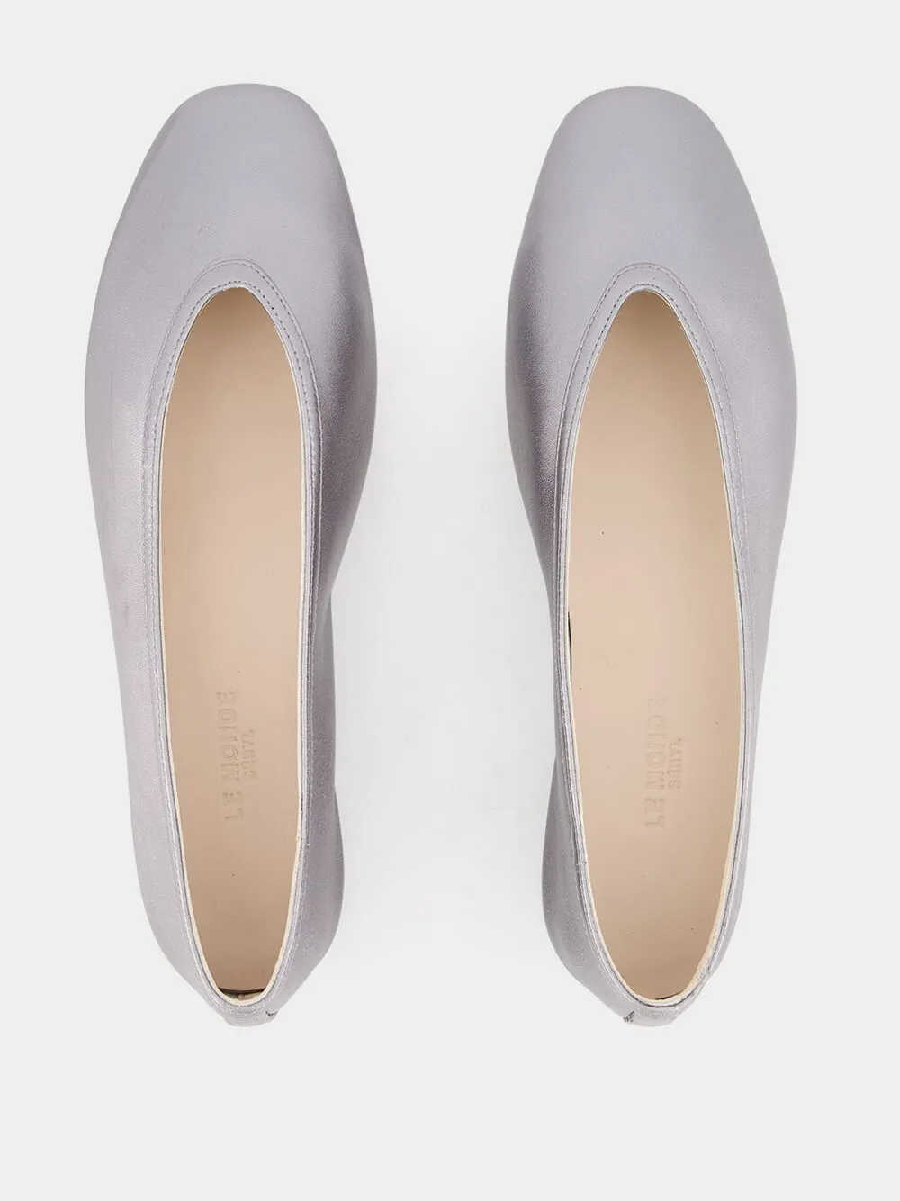 Silver Leather Luna Slipper