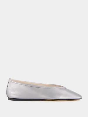 Silver Leather Luna Slipper