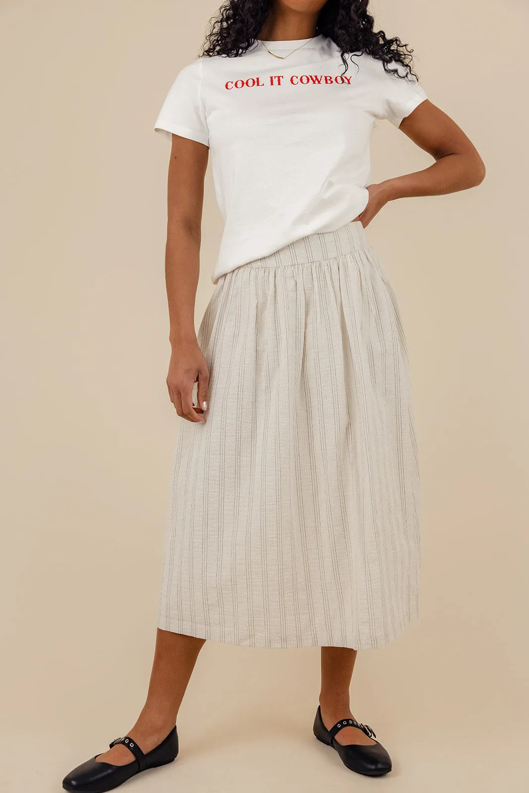 Silver Storm Striped Skirt