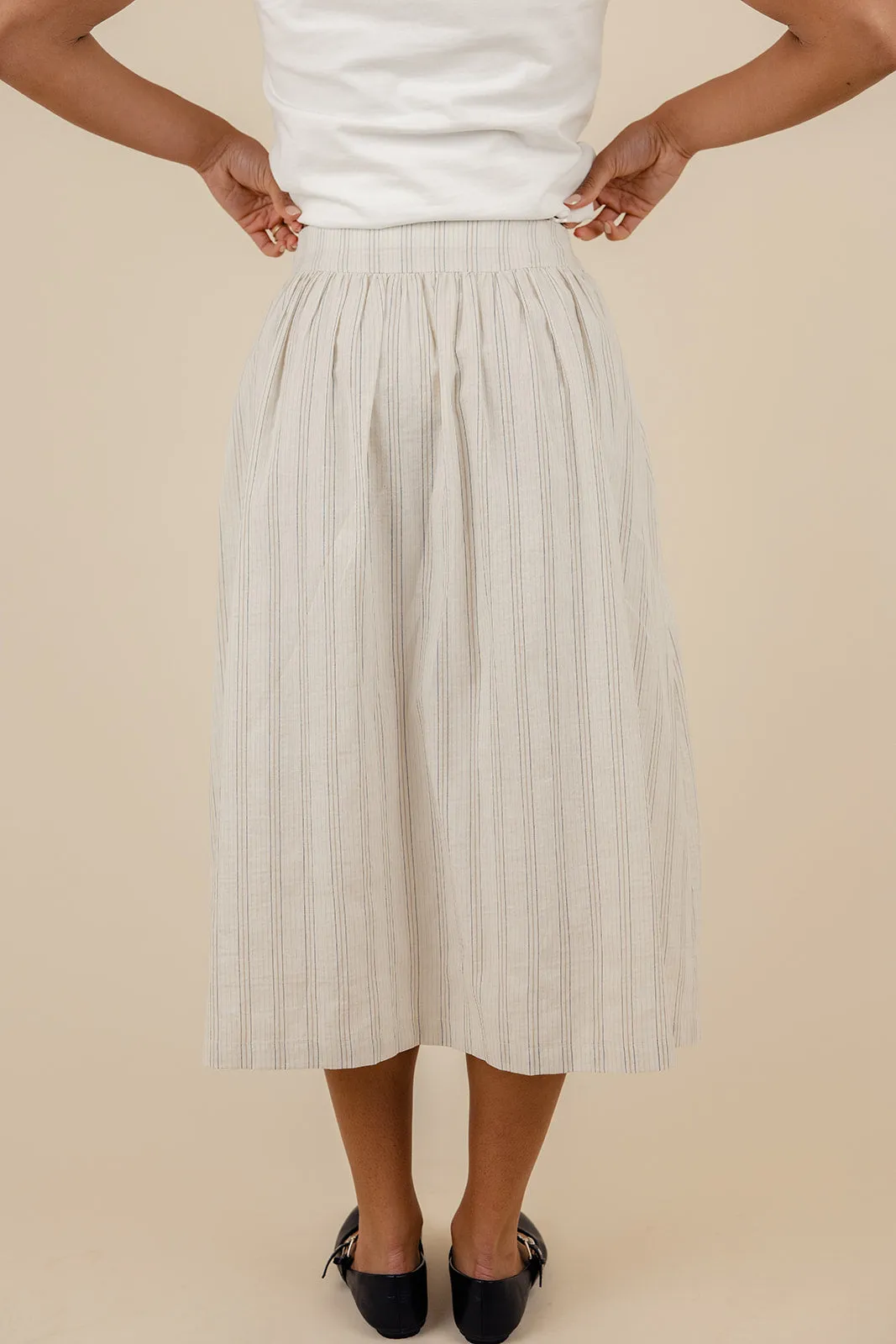 Silver Storm Striped Skirt
