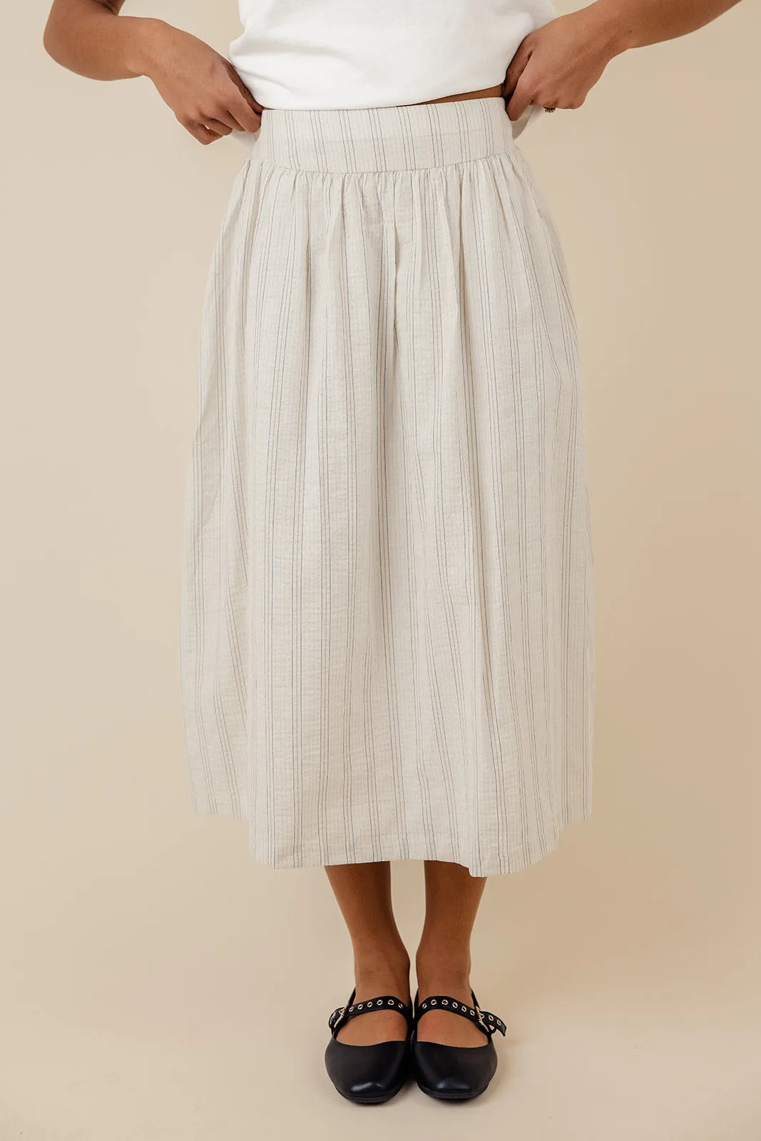 Silver Storm Striped Skirt
