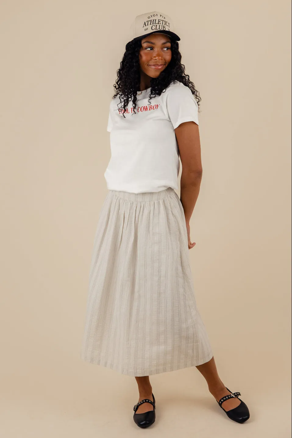 Silver Storm Striped Skirt