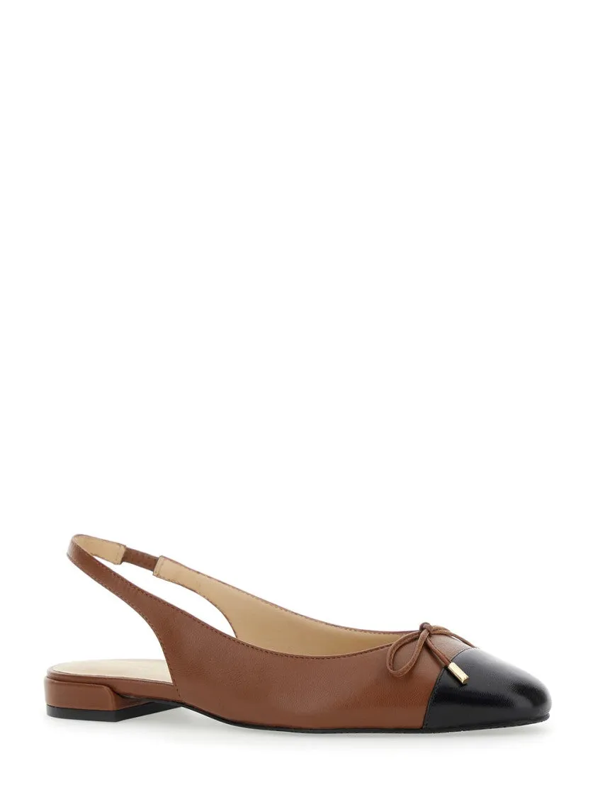 Sleek Bow Slingback Flat