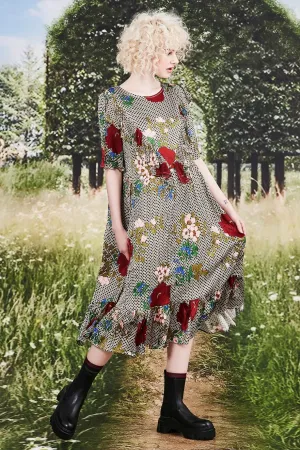 Smock and Roll Dress - Floral