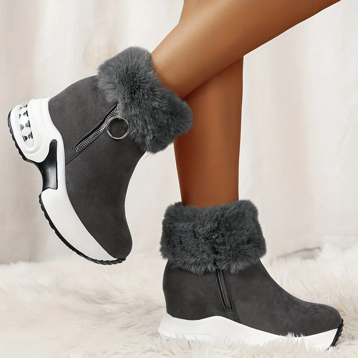 Soft & Warm - Comfortable Boots with Side Zipper