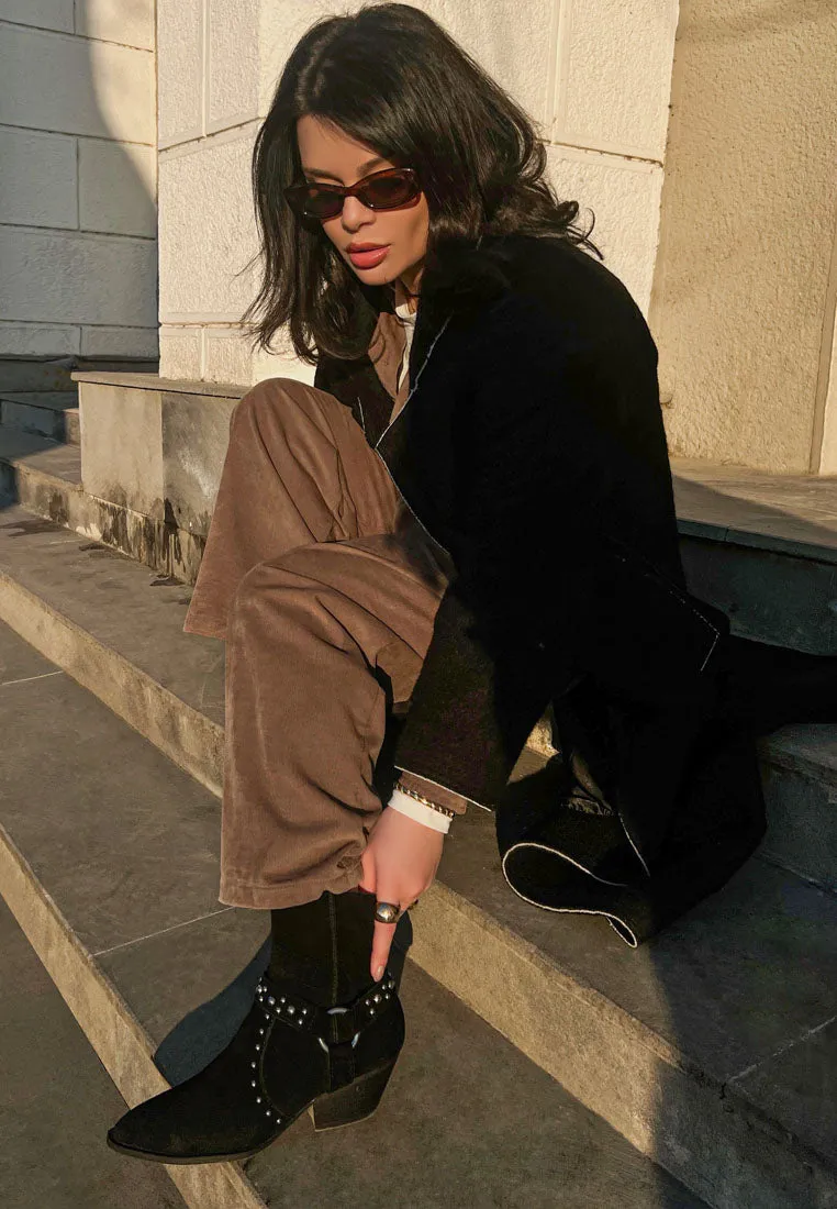 Studded Suede Ankle Boots by RUW