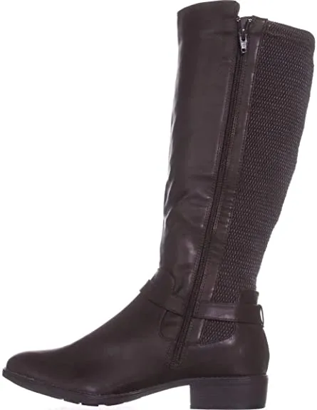 Style & Co. Womens Luciaa Almond Toe Knee High Fashion, Chocolate, Size 5.5