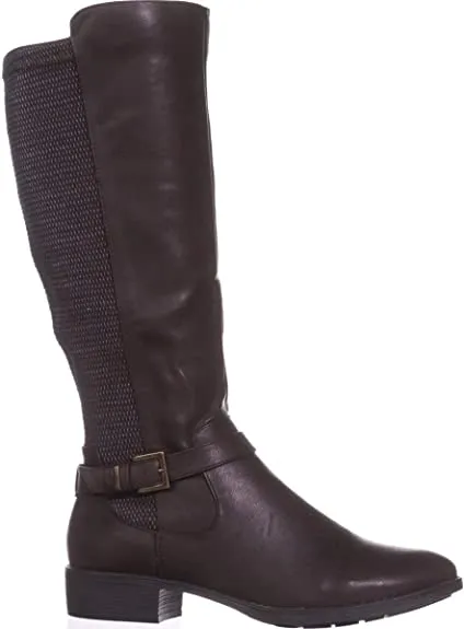Style & Co. Womens Luciaa Almond Toe Knee High Fashion, Chocolate, Size 5.5