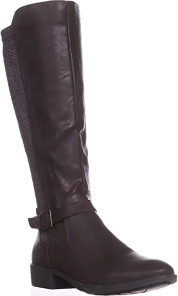 Style & Co. Womens Luciaa Almond Toe Knee High Fashion, Chocolate, Size 5.5