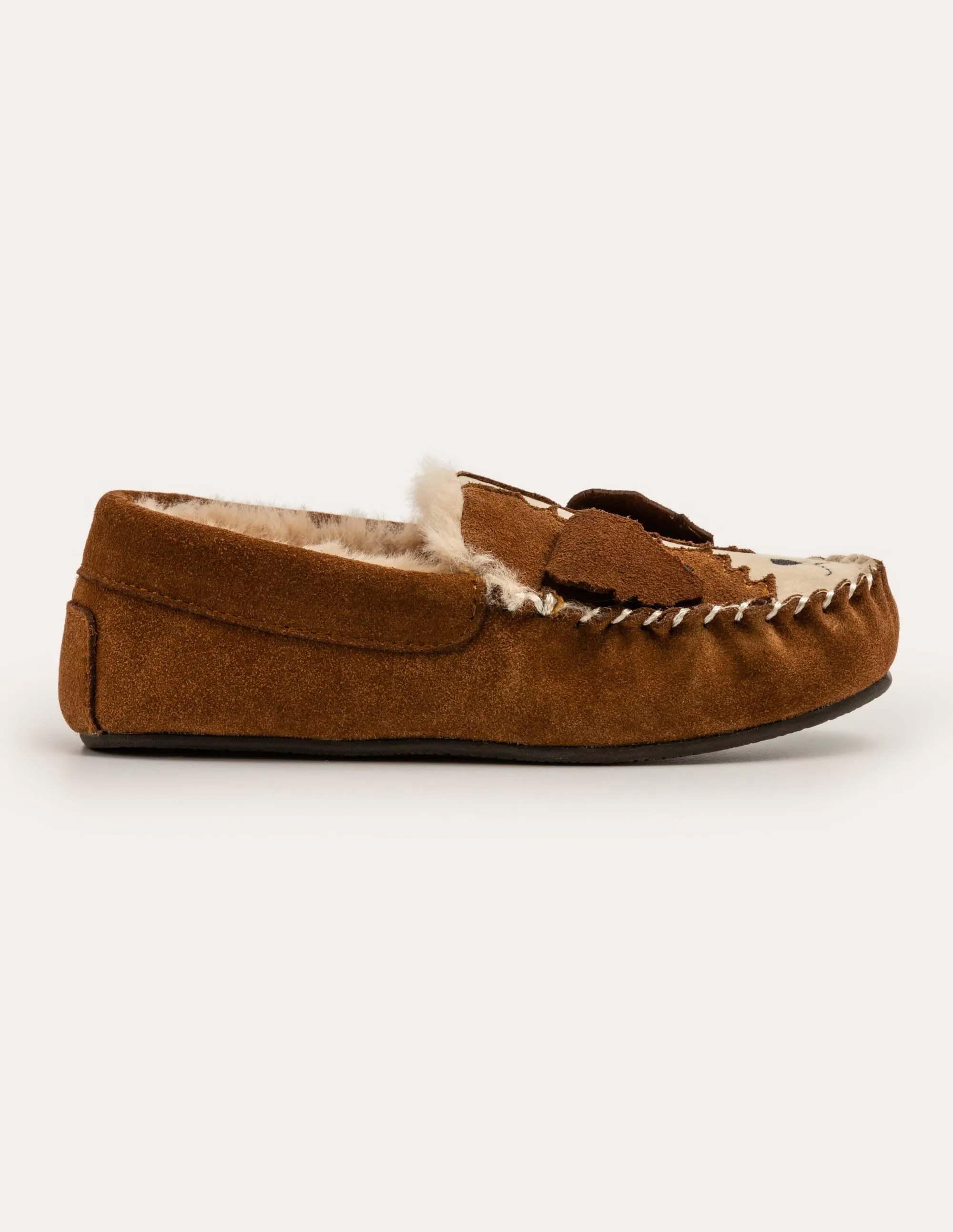 Suede Slippers-Tan Brown