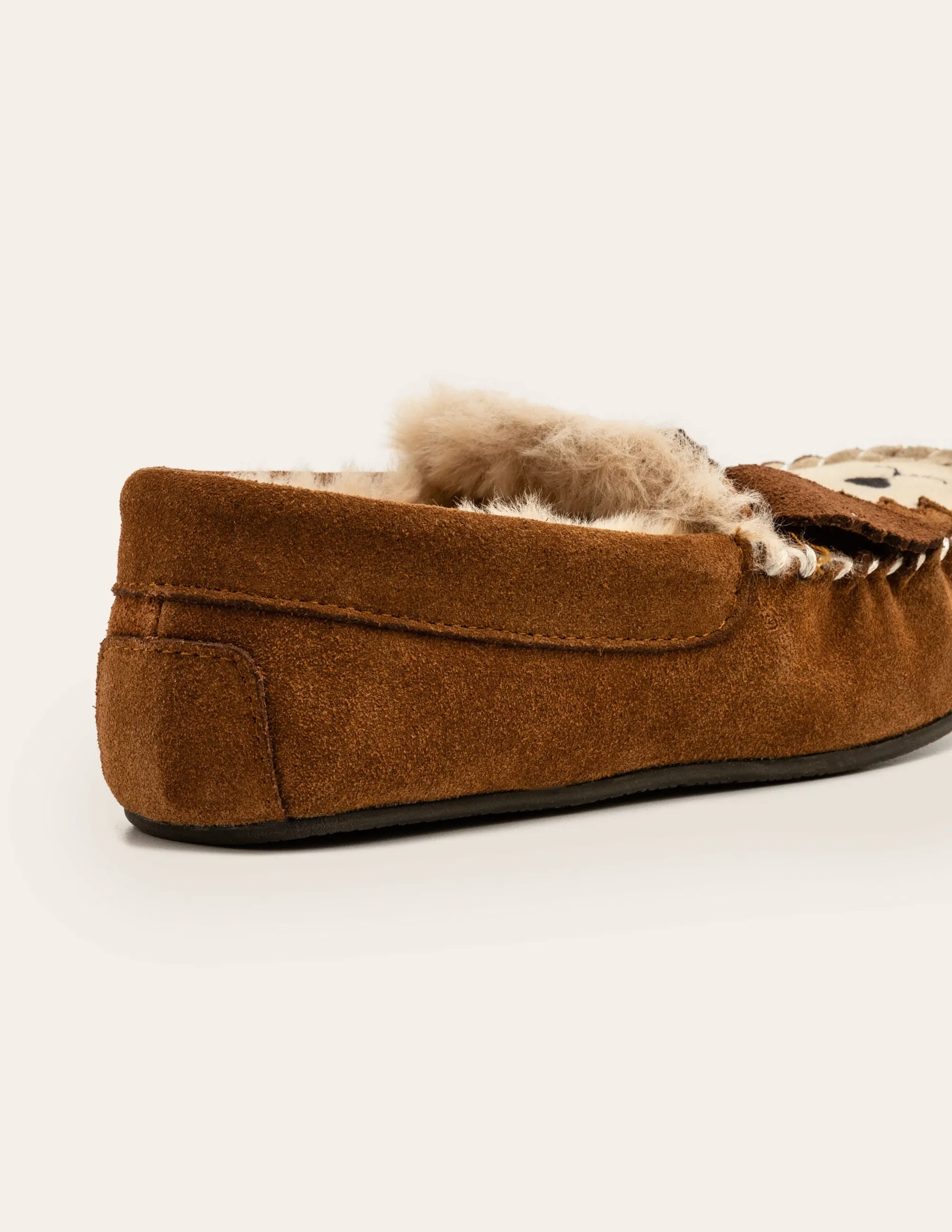Suede Slippers-Tan Brown