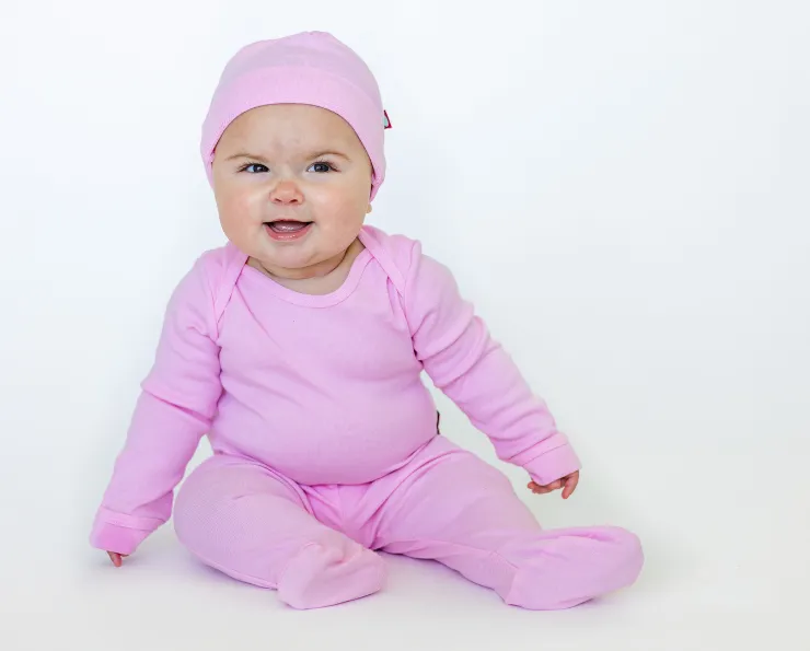 Super-Soft Organic Cotton Baby Rib Beanie Hat| White