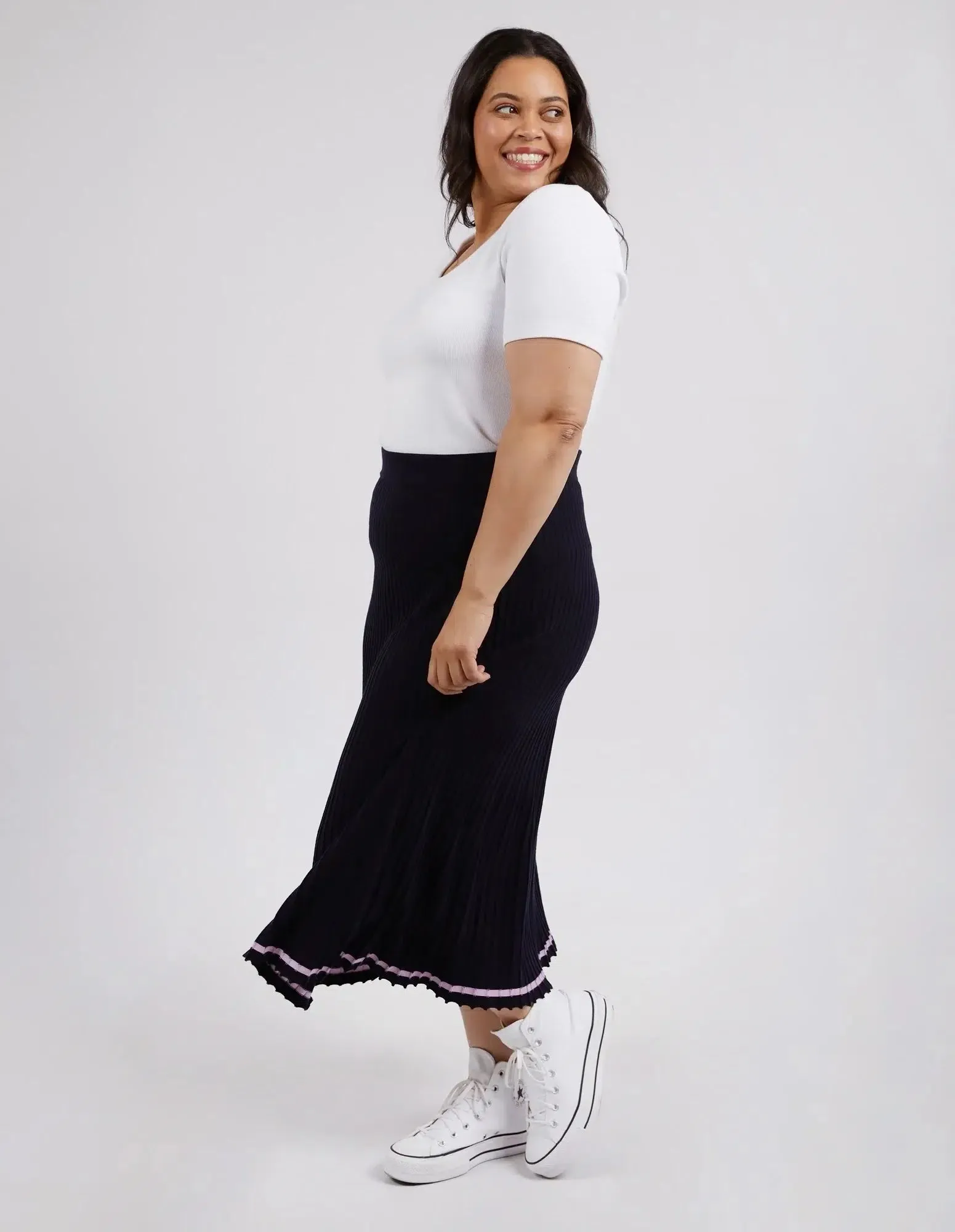 Tammy Knit Skirt - Navy
