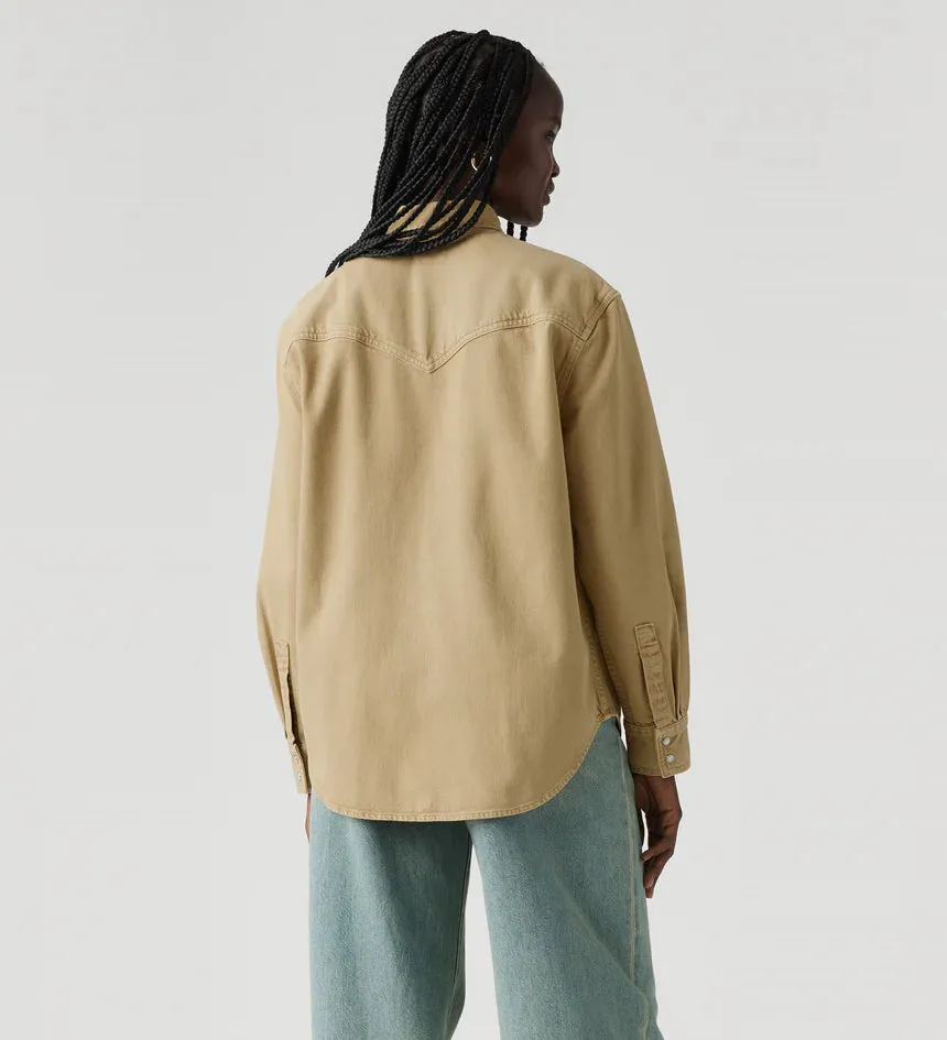 Teodora Western Shirt - Dusty Travertine