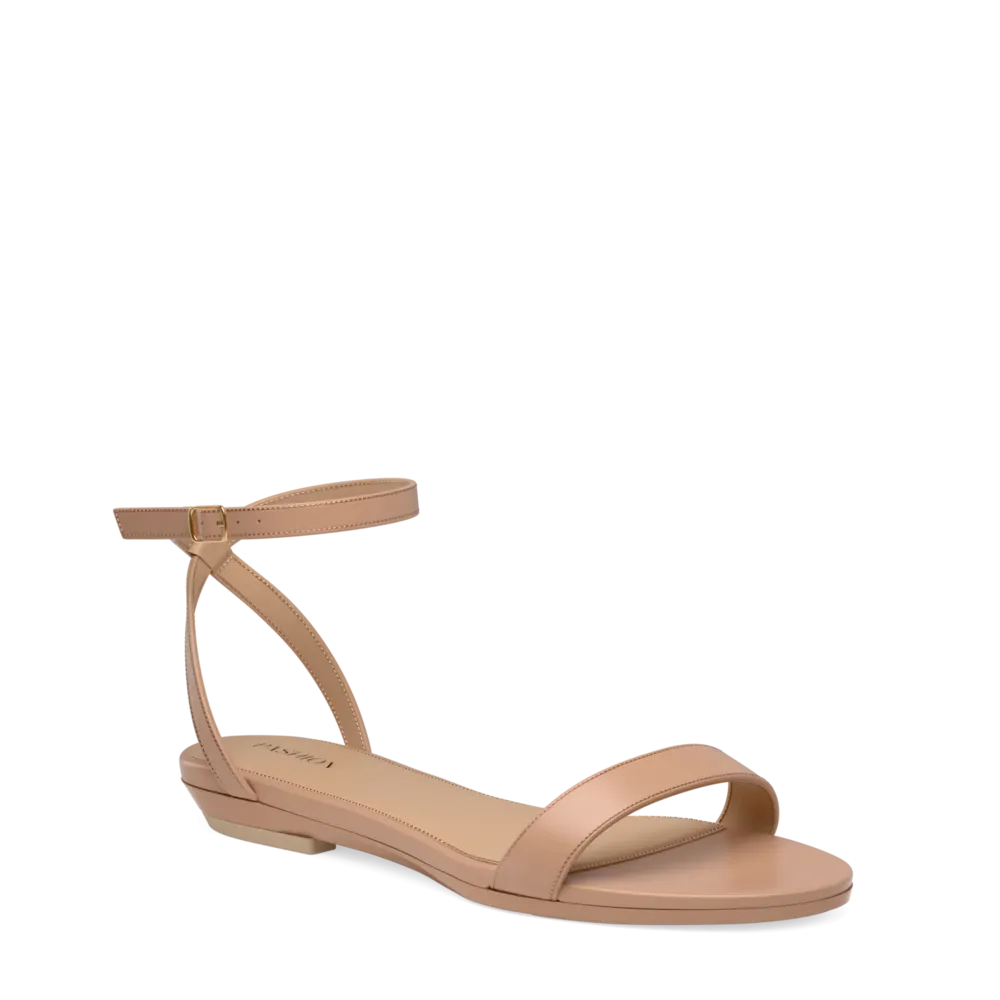 The Brenna - Latte Leather 3 Stiletto