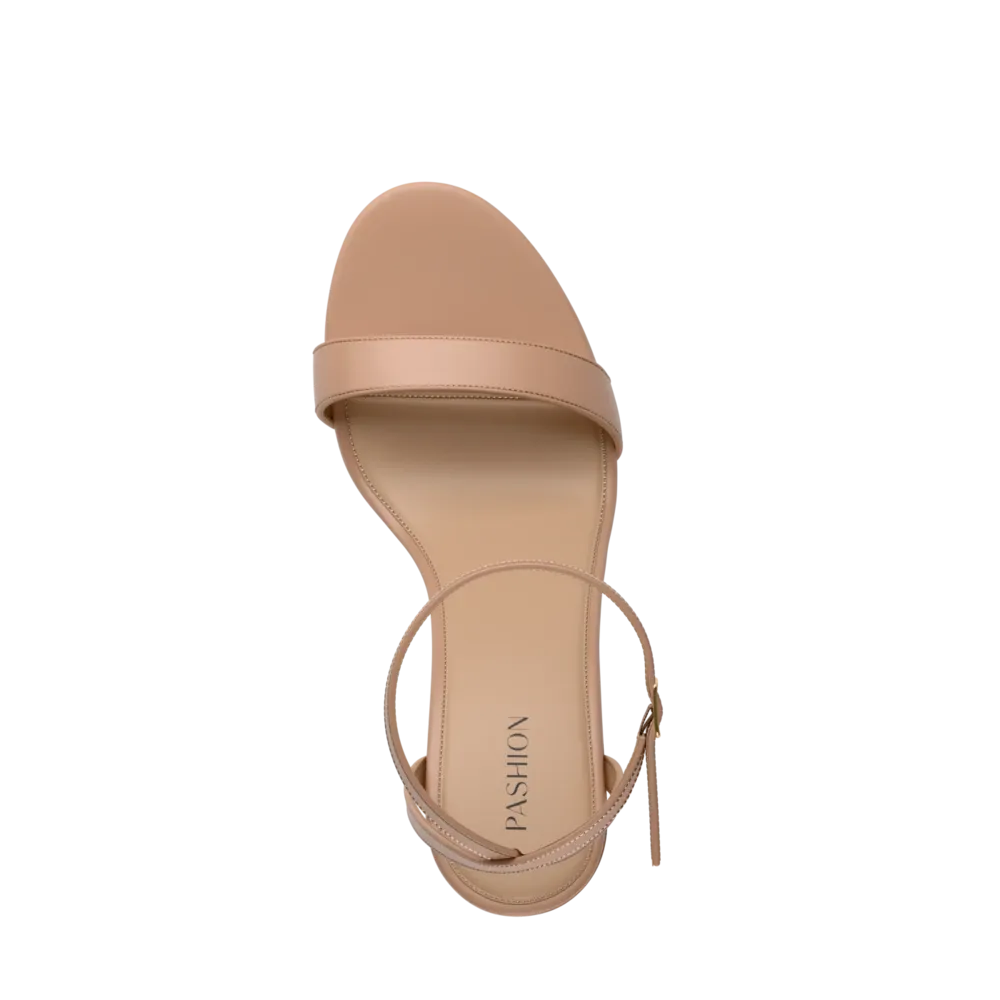 The Brenna - Latte Leather 3 Stiletto