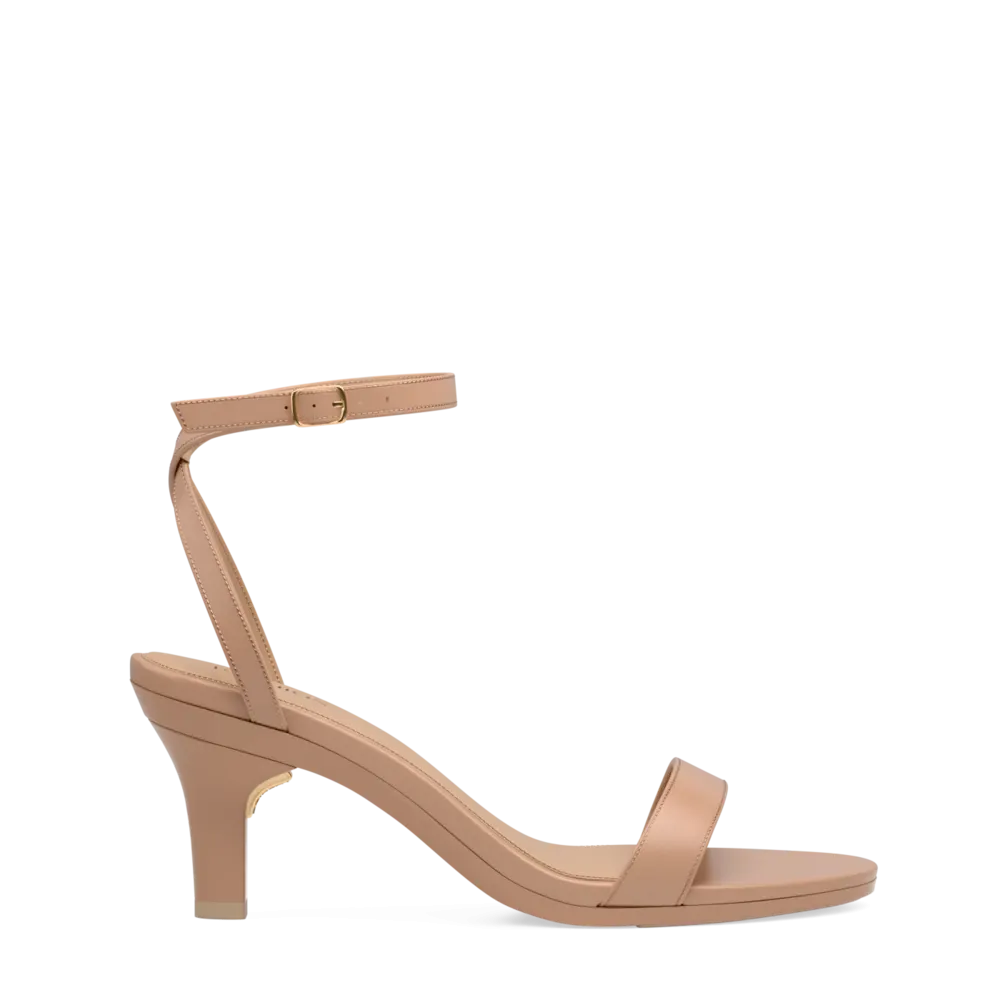 The Brenna - Latte Leather 3 Stiletto
