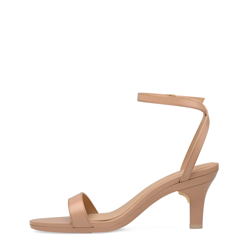 The Brenna - Latte Leather 3 Stiletto