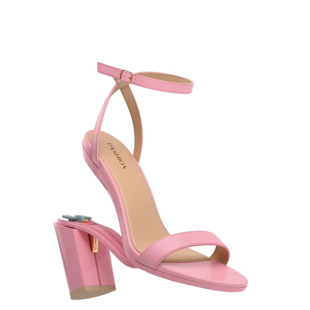 The Brenna - Pink Leather 4 Block