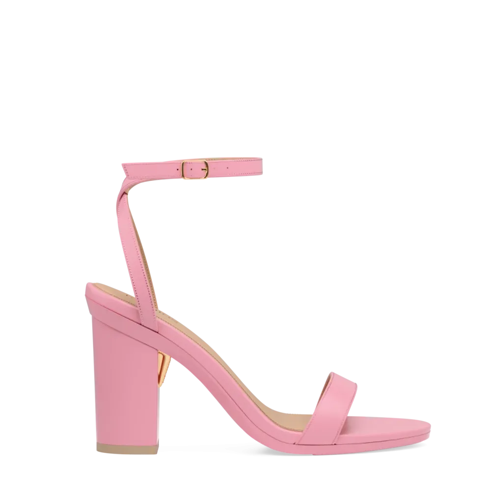 The Brenna - Pink Leather 4 Block