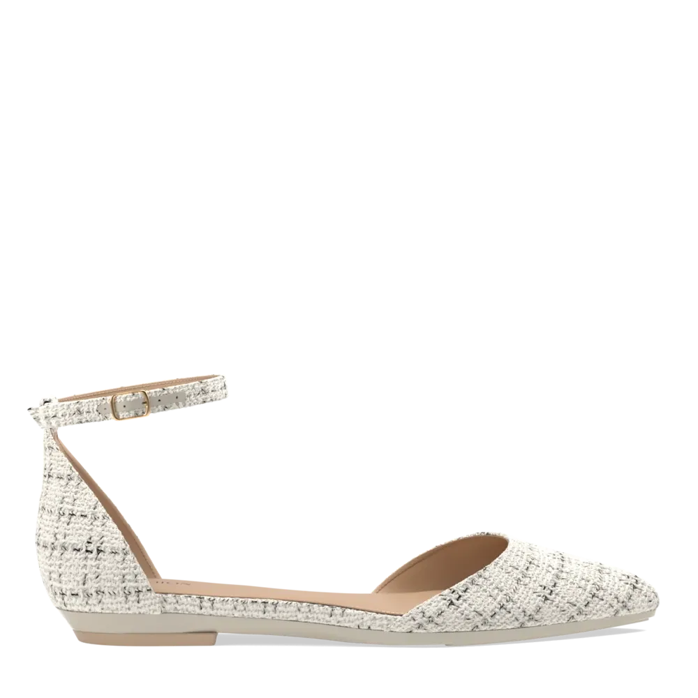 The D'Orsay - Bone Tweed Flat - FINAL SALE